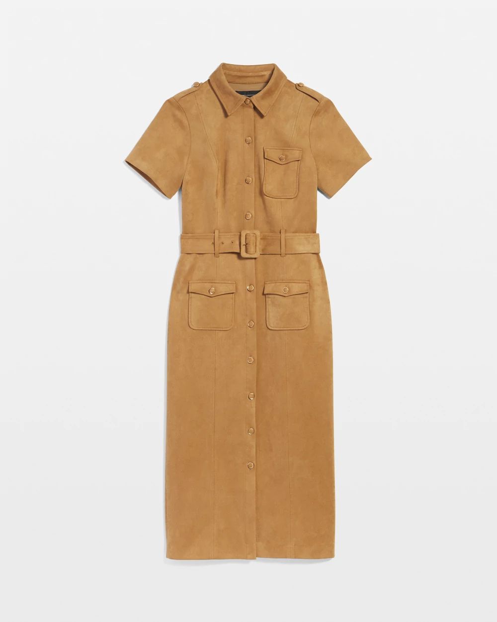 Faux Suede Shirt Dress | White House Black Market